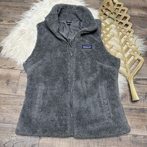 Patagonia Zip Gray Faux Fur Vest